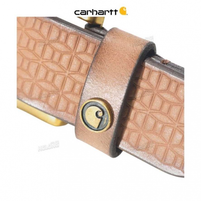 Carhartt Saddle Leather Basketweave Belt Brown | IN0002342