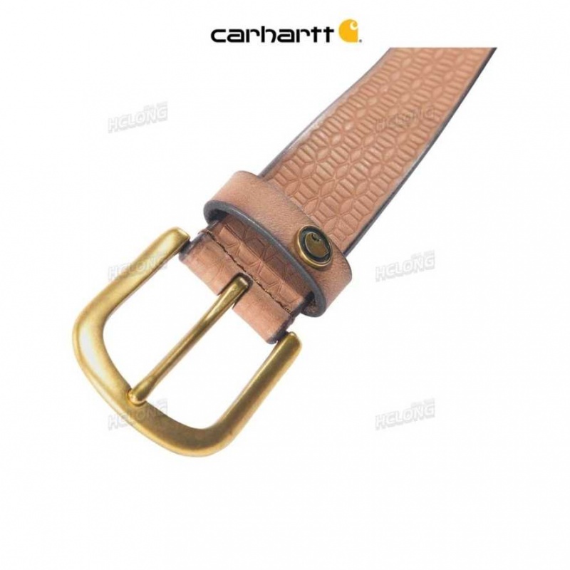 Carhartt Saddle Leather Basketweave Belt Brown | IN0002342