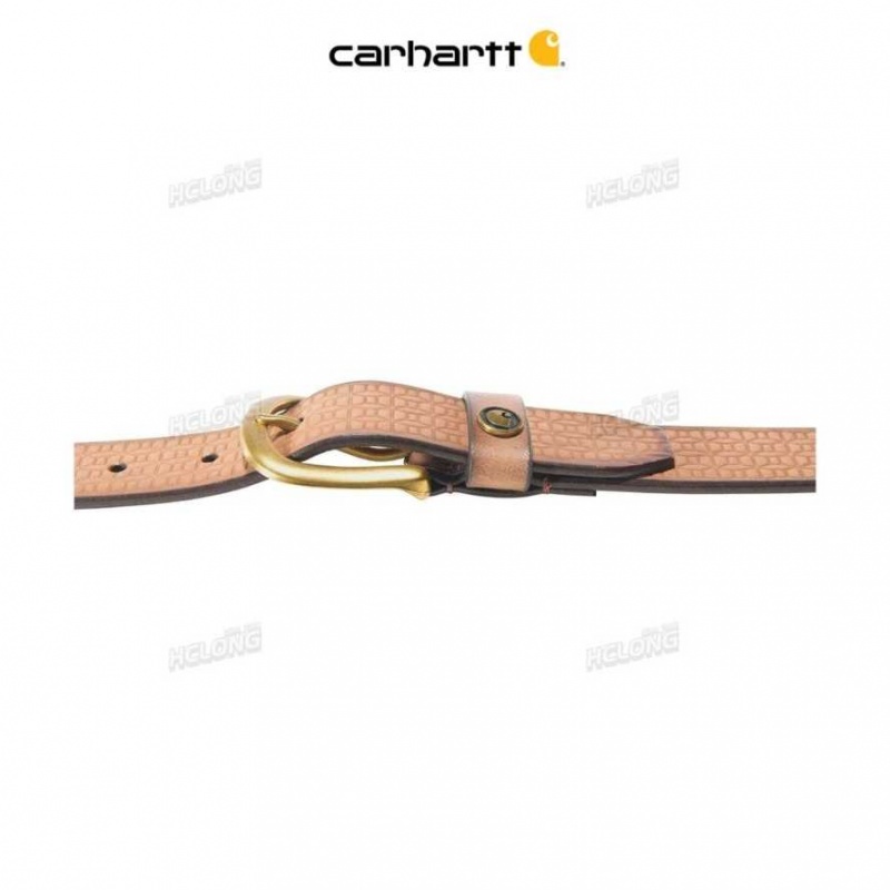 Carhartt Saddle Leather Basketweave Belt Brown | IN0002342