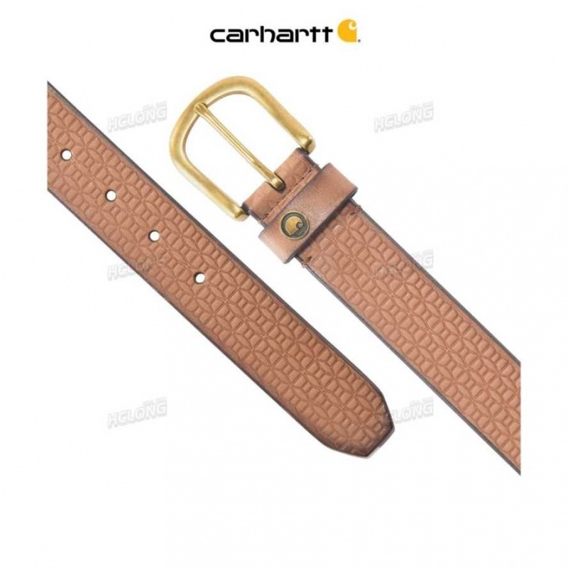 Carhartt Saddle Leather Basketweave Belt Brown | IN0002342