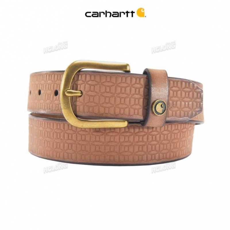 Carhartt Saddle Leather Basketweave Belt Brown | IN0002342