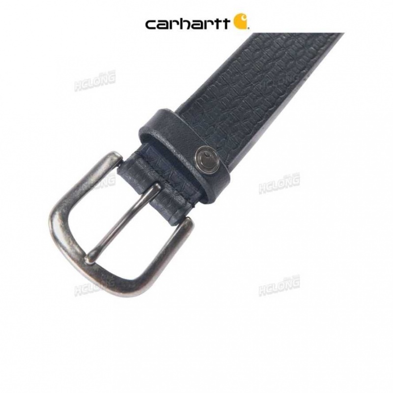 Carhartt Saddle Leather Basketweave Belt Black | IN0002343