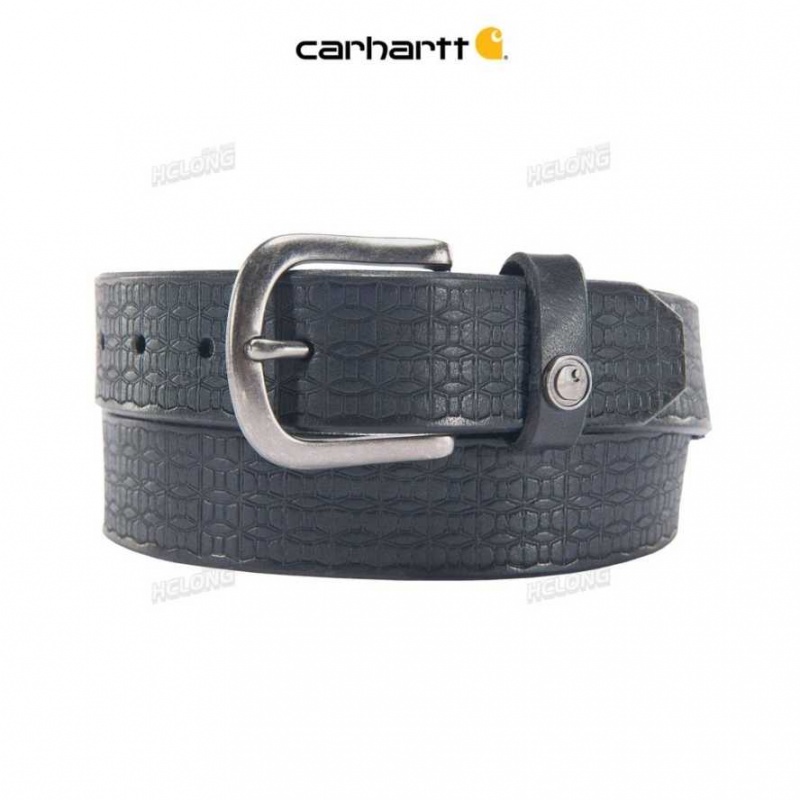 Carhartt Saddle Leather Basketweave Belt Black | IN0002343