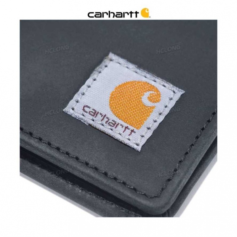 Carhartt Saddle Leather Bifold Black | IN0002831