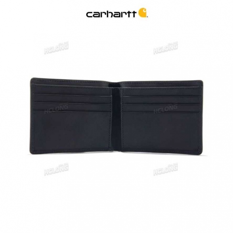 Carhartt Saddle Leather Bifold Black | IN0002831