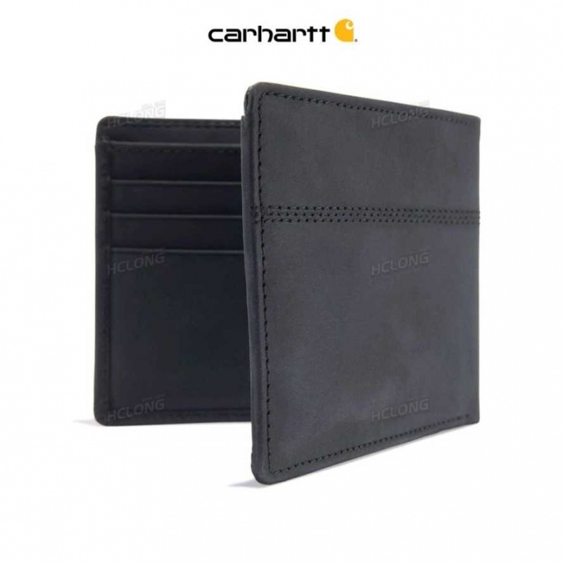 Carhartt Saddle Leather Bifold Black | IN0002831