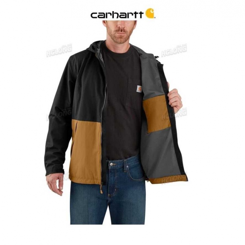 Carhartt Storm Defender Loose Fit Midweight Utility Jacket Black / Brown | IN0000148