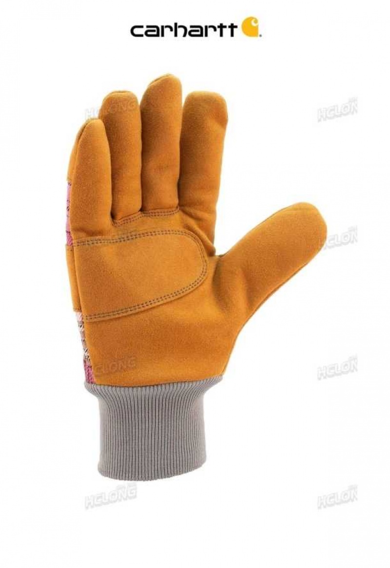 Carhartt The Dex II High Dexterity Glove Wild Rose Plaid | IN0002566