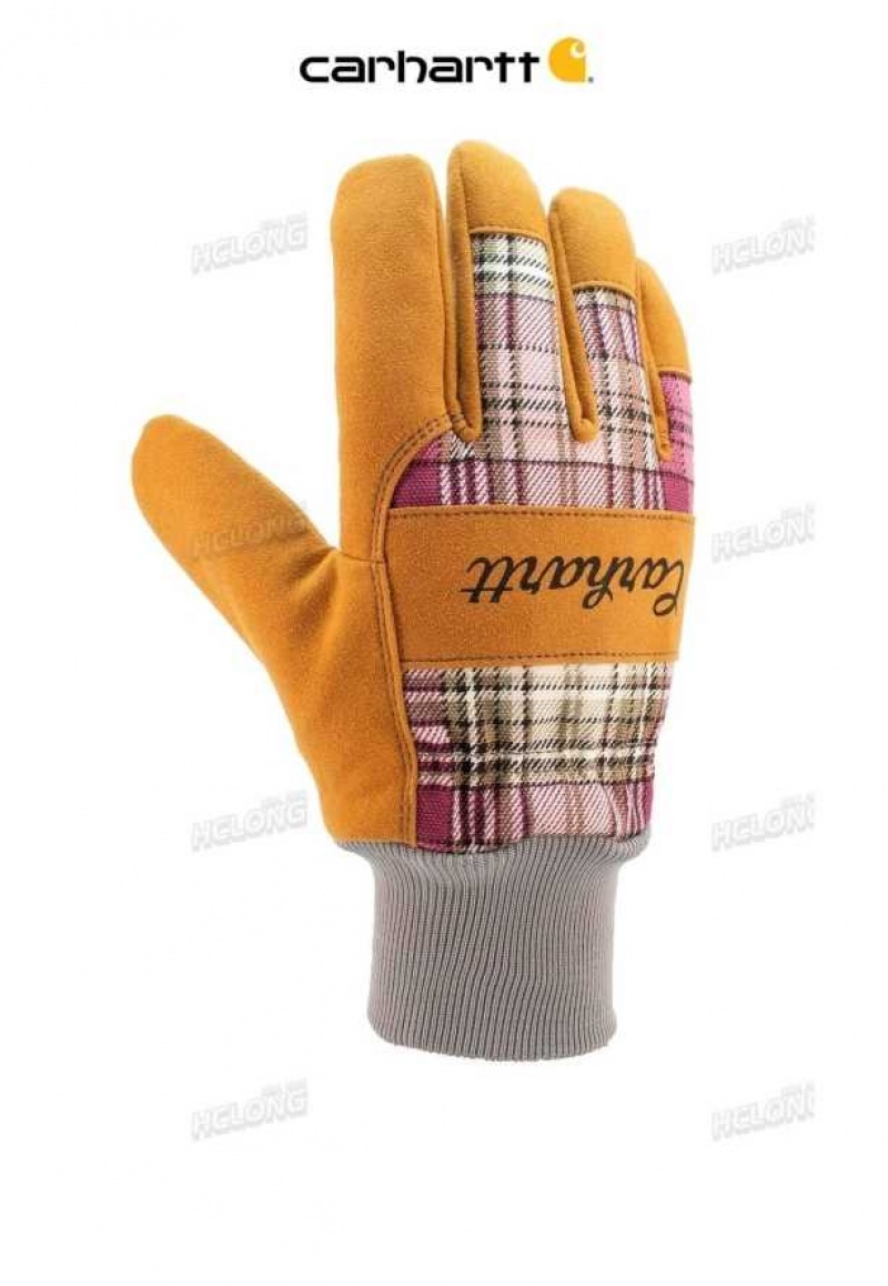 Carhartt The Dex II High Dexterity Glove Wild Rose Plaid | IN0002566