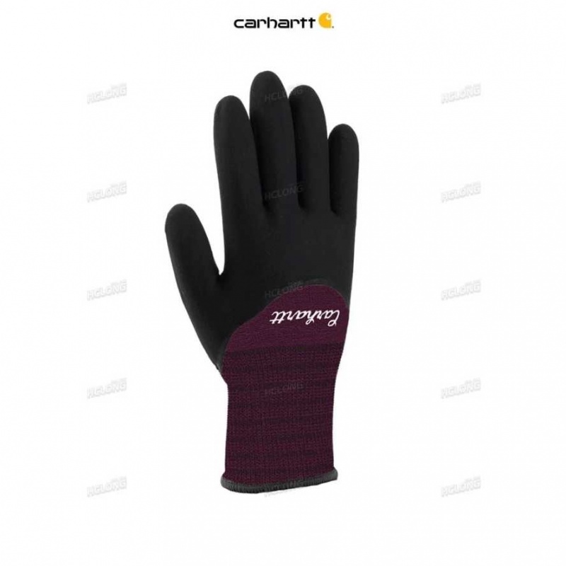 Carhartt Thermal Full-Coverage Nitrile Grip Glove DEEP WINE | IN0002571