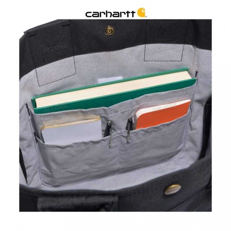 Carhartt Vertical Snap Tote Black | IN0002825