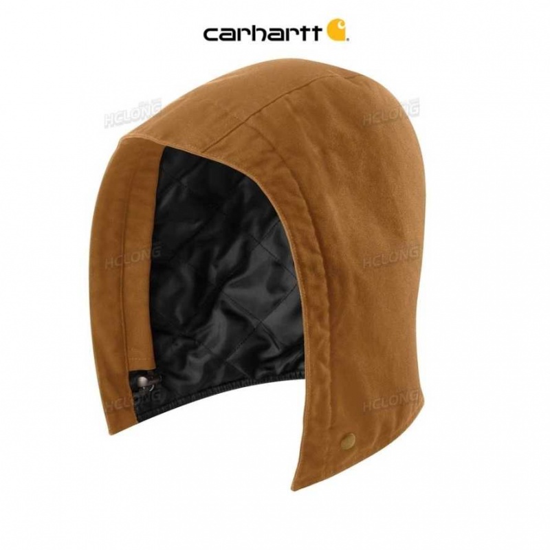 Carhartt Washed Duck Insulated Hood Brown | IN0002604