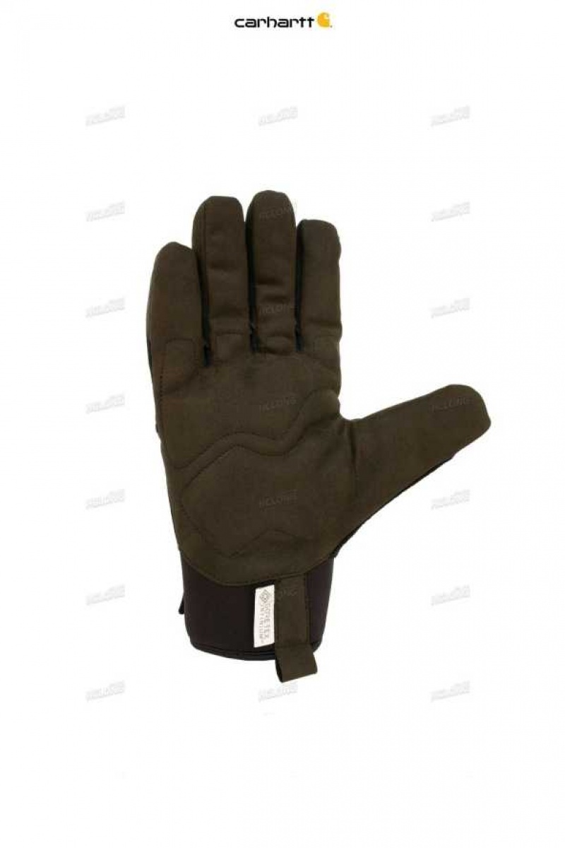 Carhartt Wind Fighter Insulated Synthetic Leather Secure Cuff Gloves Black | IN0002538