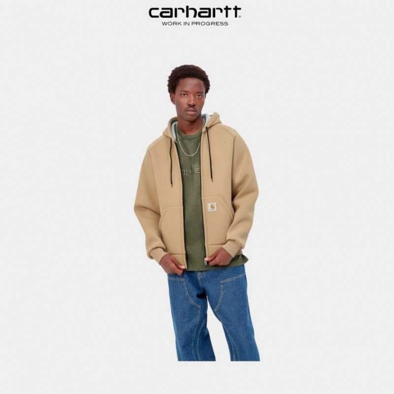 Carhartt Wip Car-Lux Hooded Jacket Dusty Hamilton Brown | IN0000013