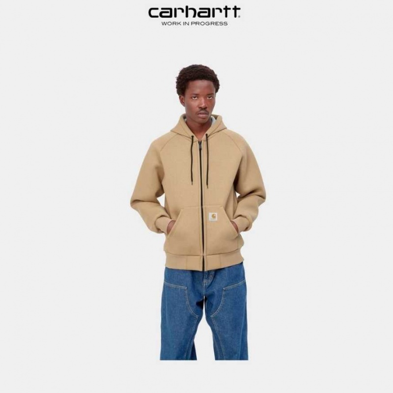 Carhartt Wip Car-Lux Hooded Jacket Dusty Hamilton Brown | IN0000013