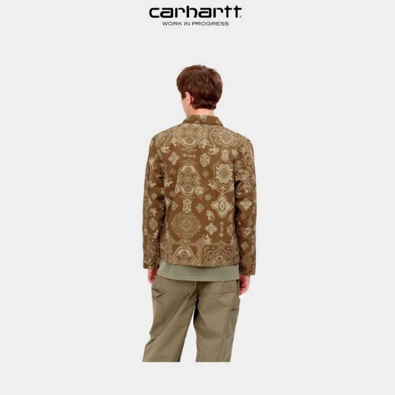 Carhartt Wip Detroit Verse Print Jacket Hamilton Brown | IN0000027