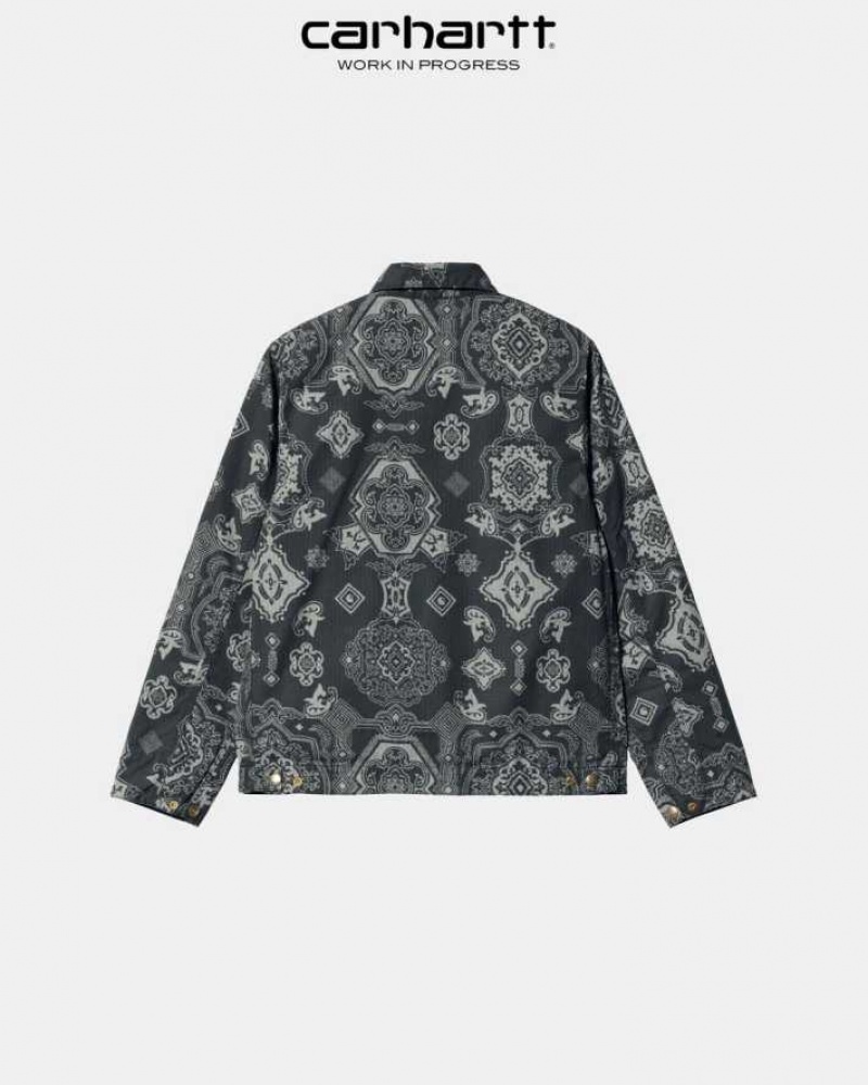 Carhartt Wip Detroit Verse Print Jacket Black | IN0000028