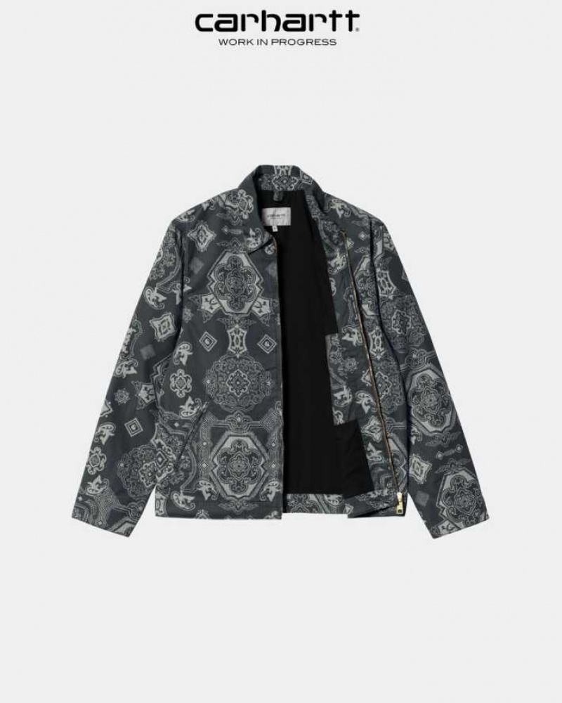 Carhartt Wip Detroit Verse Print Jacket Black | IN0000028