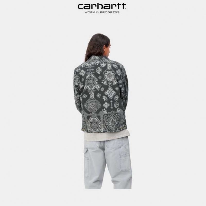 Carhartt Wip Detroit Verse Print Jacket Black | IN0000028