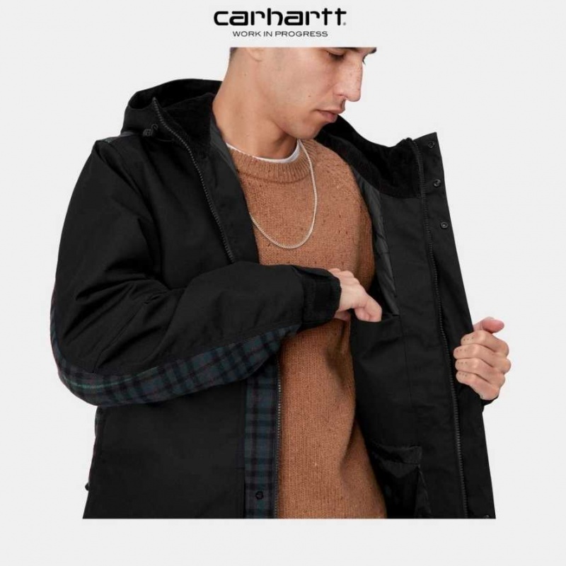 Carhartt Wip Highbury Check Jacket Black | IN0000033