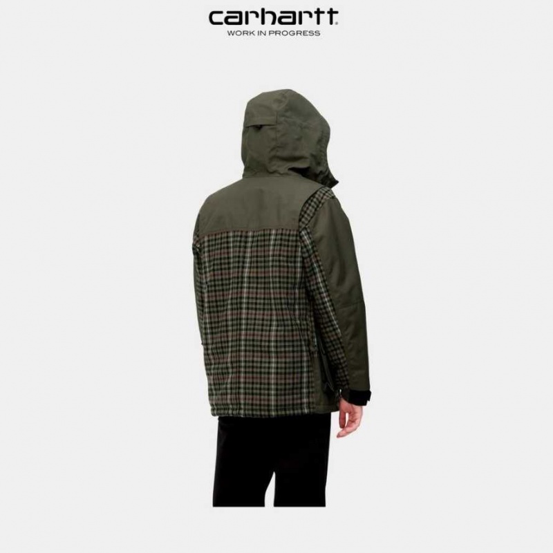 Carhartt Wip Highbury Check Jacket Cypress | IN0000034