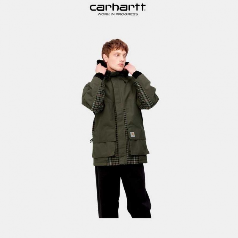 Carhartt Wip Highbury Check Jacket Cypress | IN0000034