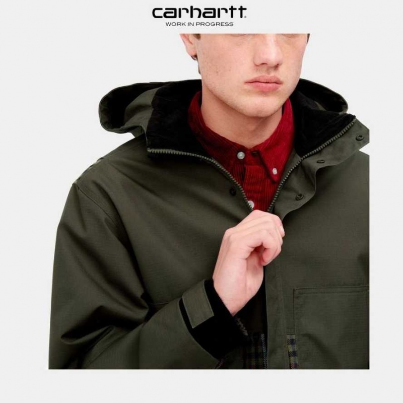 Carhartt Wip Highbury Check Jacket Cypress | IN0000034