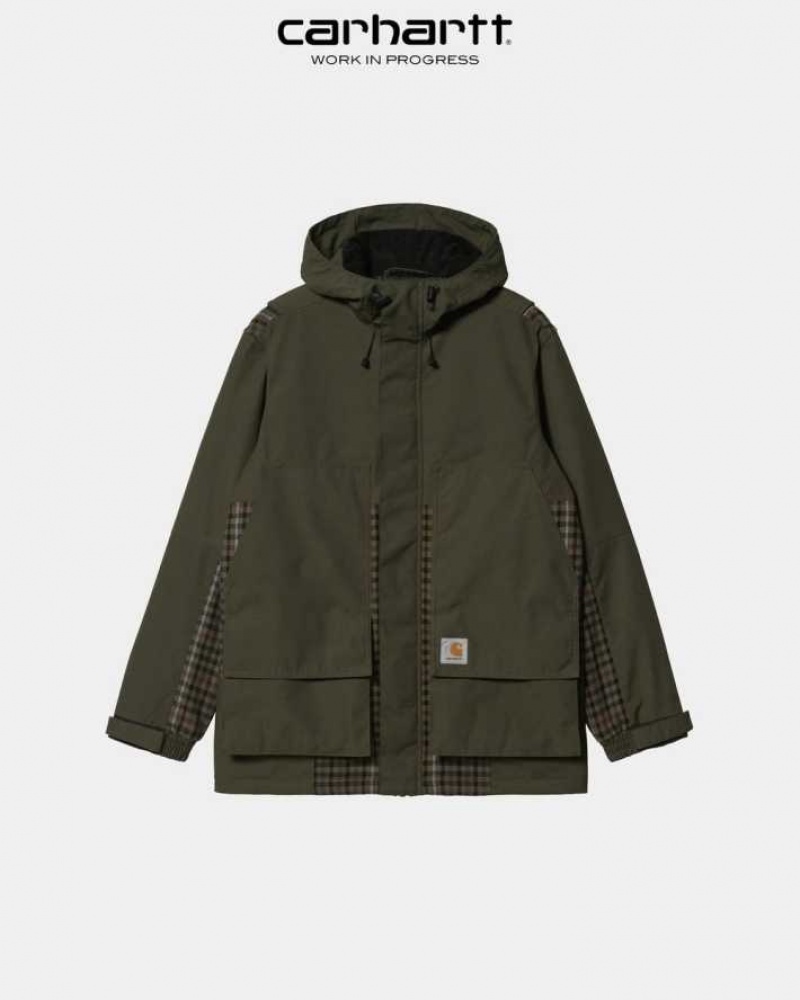 Carhartt Wip Highbury Check Jacket Cypress | IN0000034