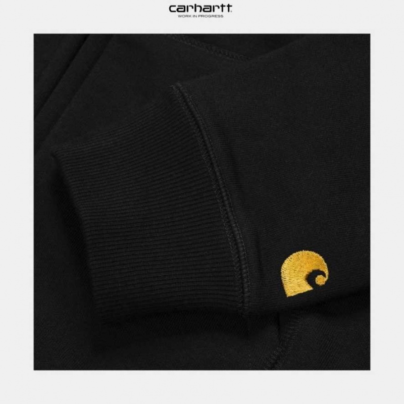 Carhartt Wip Hooded Chase Jacket Black | IN0000042