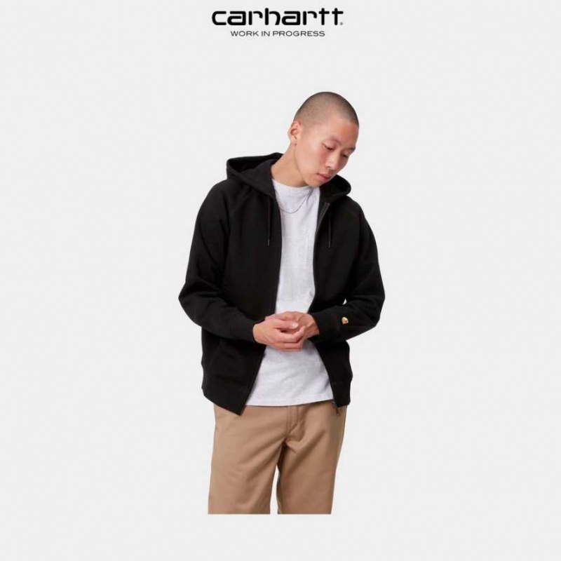 Carhartt Wip Hooded Chase Jacket Black | IN0000042