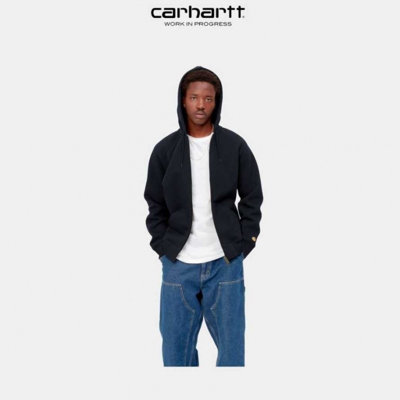 Carhartt Wip Hooded Chase Jacket Dark Navy | IN0000041