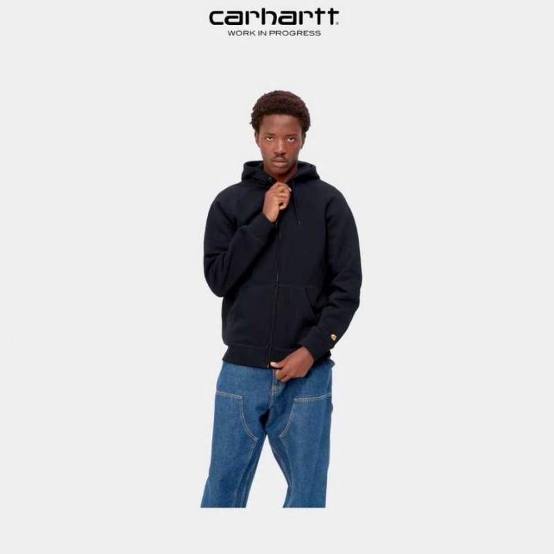 Carhartt Wip Hooded Chase Jacket Dark Navy | IN0000041