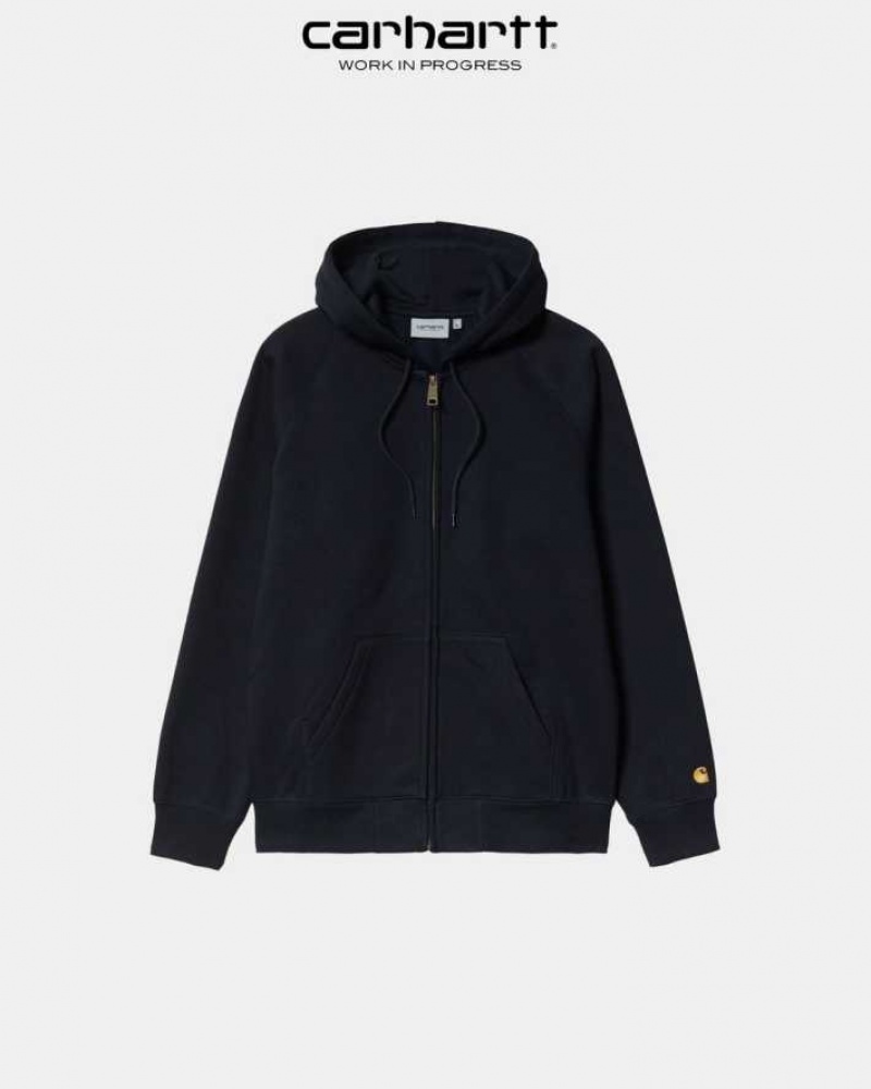 Carhartt Wip Hooded Chase Jacket Dark Navy | IN0000041