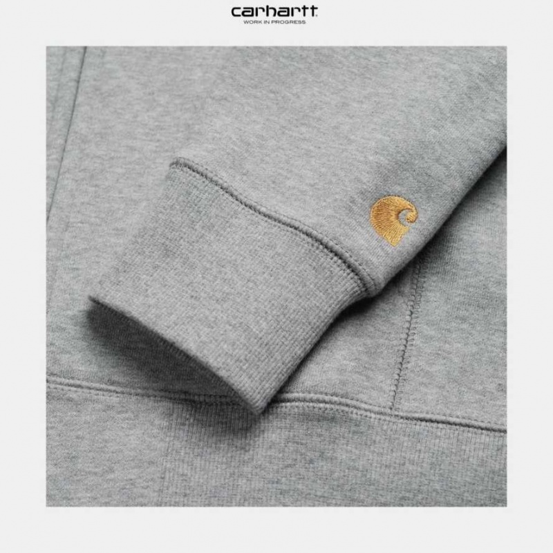 Carhartt Wip Hooded Chase Jacket Grey Heather | IN0000040