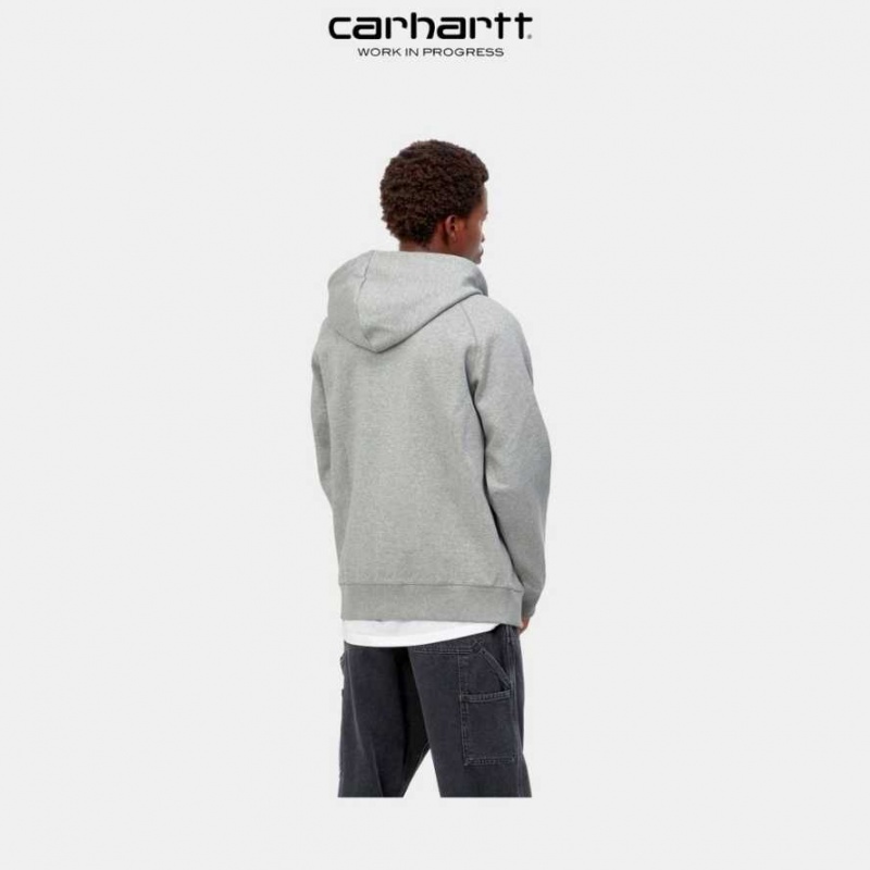 Carhartt Wip Hooded Chase Jacket Grey Heather | IN0000040