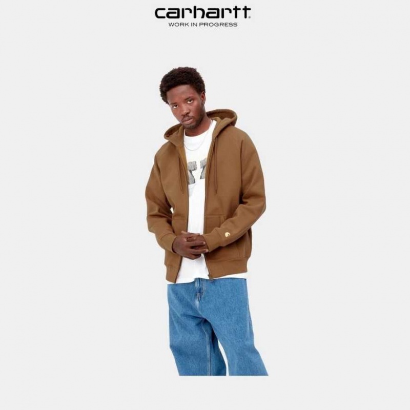 Carhartt Wip Hooded Chase Jacket Hamilton Brown | IN0000039