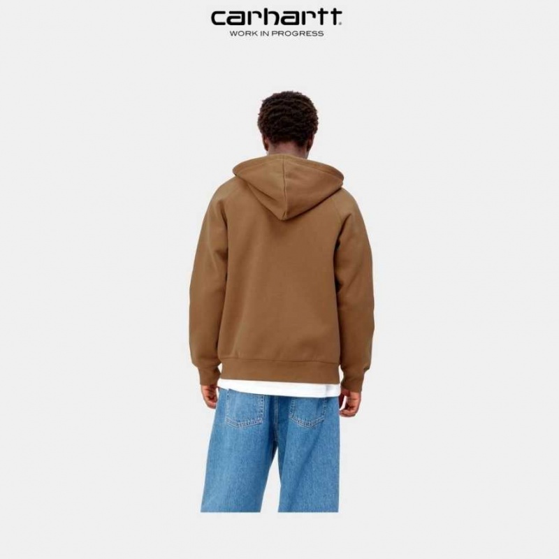 Carhartt Wip Hooded Chase Jacket Hamilton Brown | IN0000039