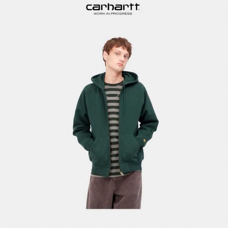 Carhartt Wip Hooded Chase Jacket Juniper | IN0000038