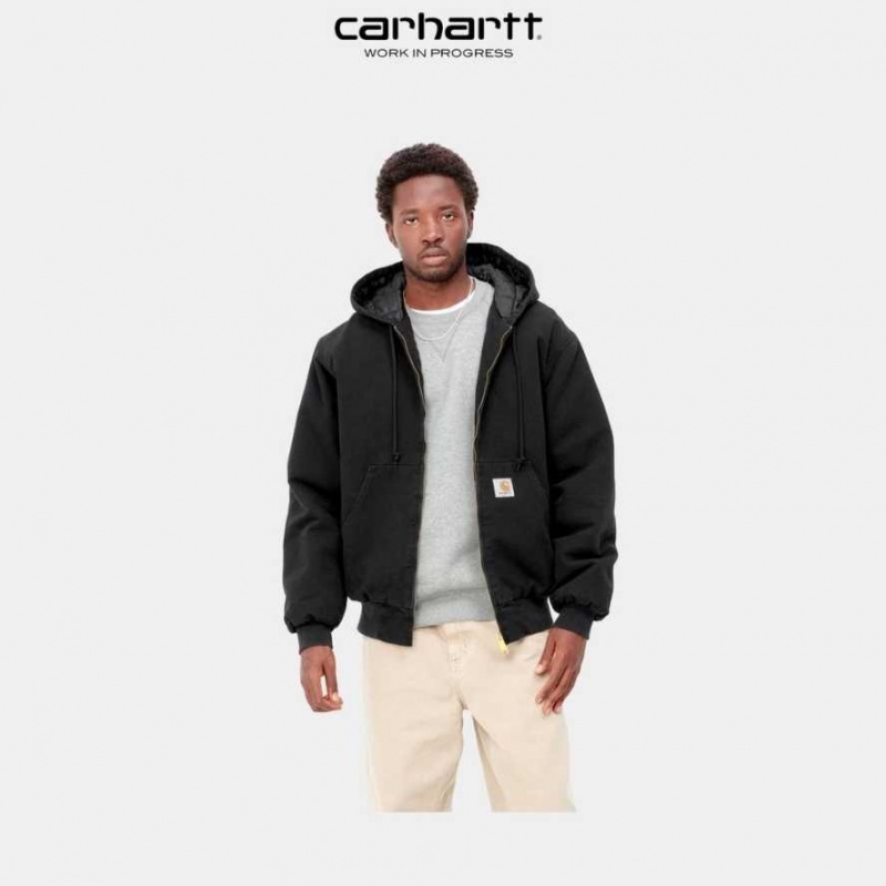 Carhartt Wip OG Active Jacket (Winter) Black (aged canvas) | IN0000081