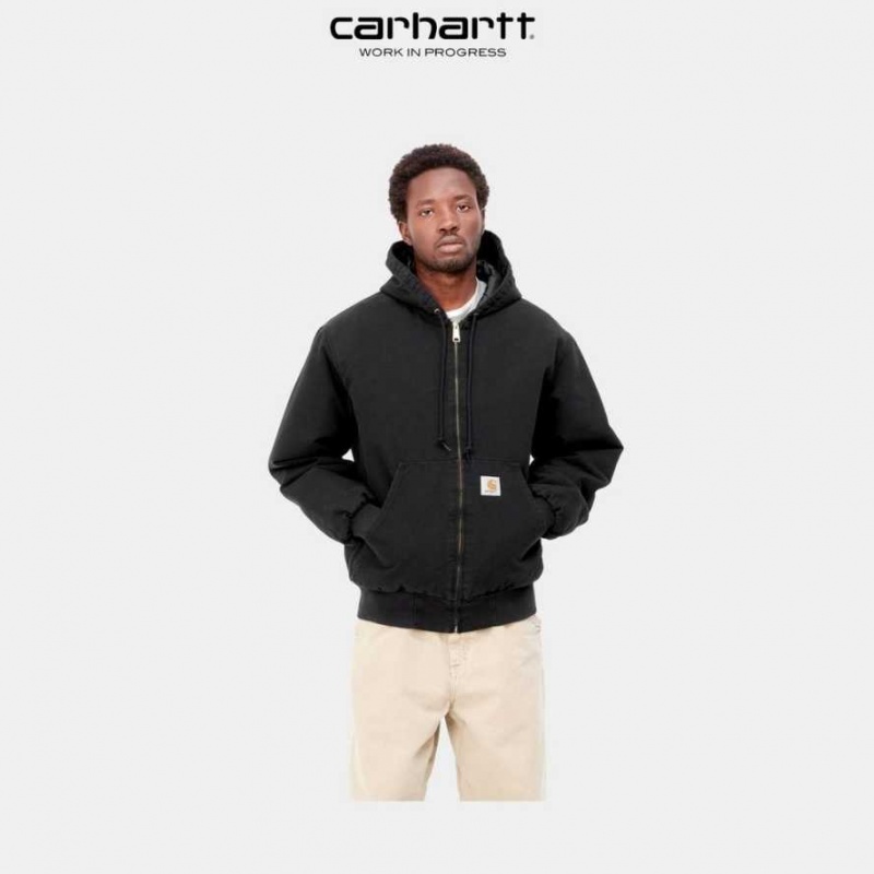 Carhartt Wip OG Active Jacket (Winter) Black (aged canvas) | IN0000081