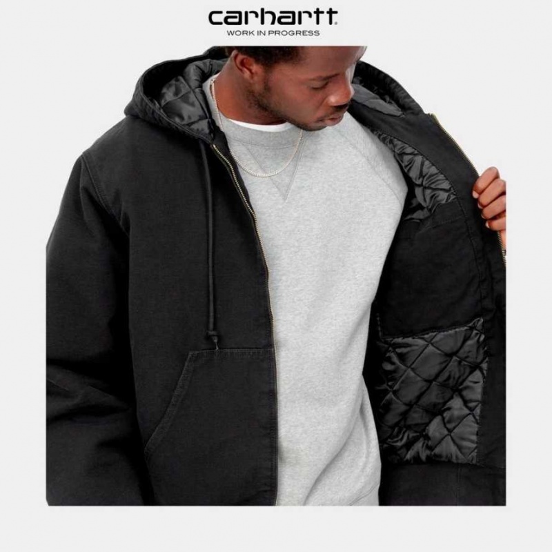 Carhartt Wip OG Active Jacket (Winter) Black (aged canvas) | IN0000081