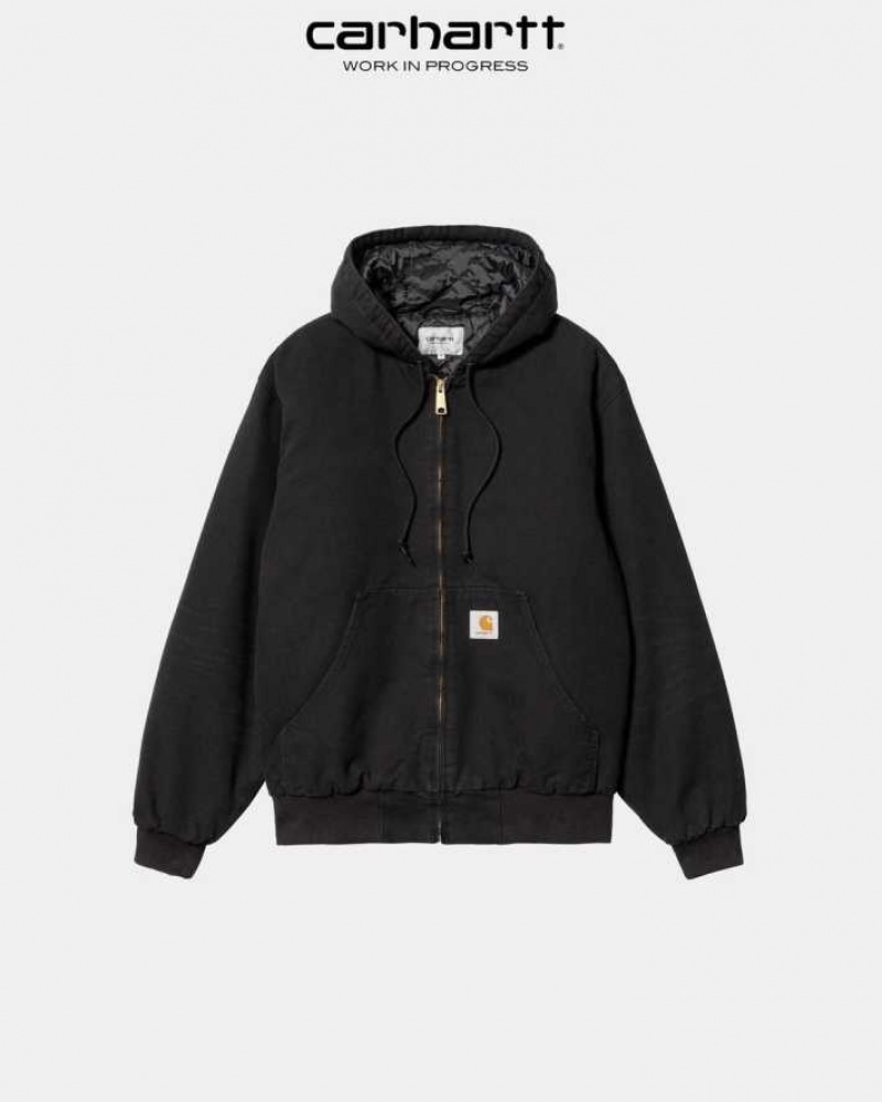 Carhartt Wip OG Active Jacket (Winter) Black (aged canvas) | IN0000081