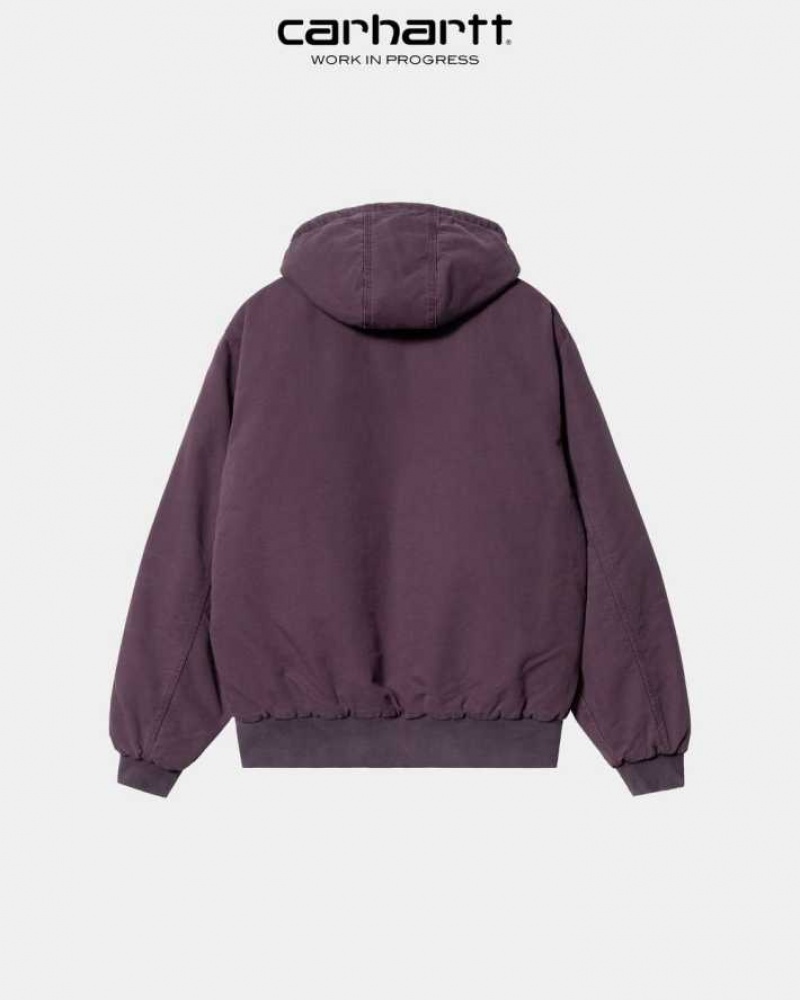 Carhartt Wip OG Active Jacket (Winter) Dark Plum (aged canvas) | IN0000082