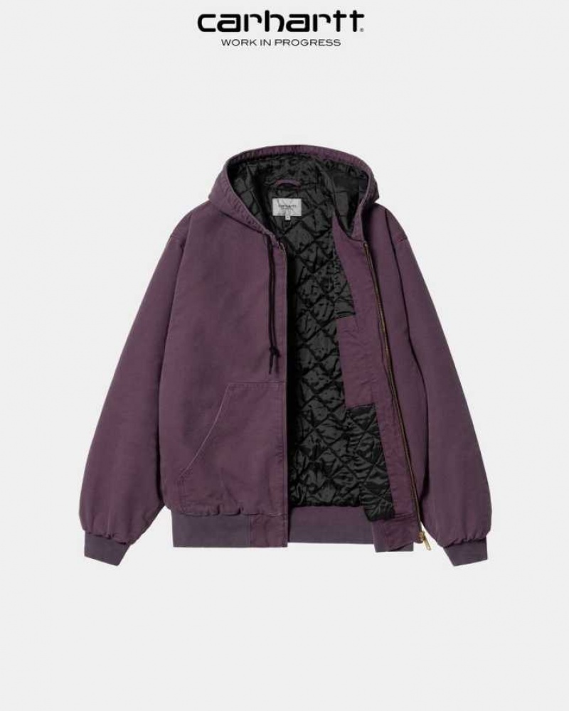 Carhartt Wip OG Active Jacket (Winter) Dark Plum (aged canvas) | IN0000082