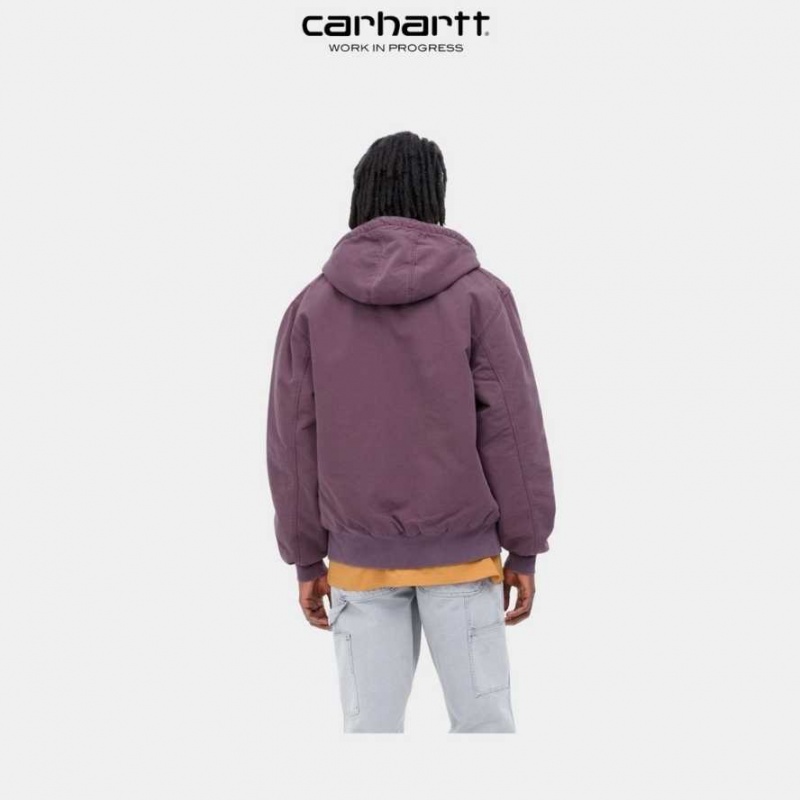 Carhartt Wip OG Active Jacket (Winter) Dark Plum (aged canvas) | IN0000082