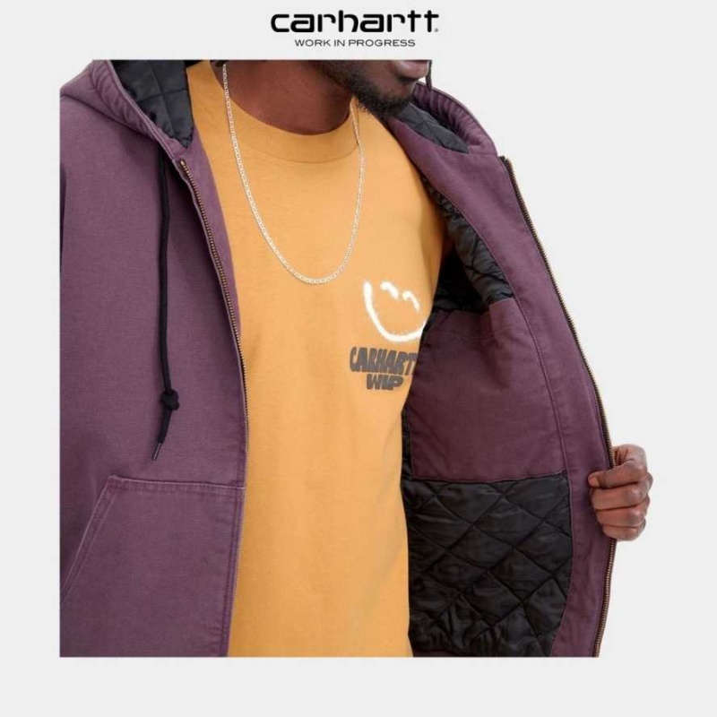 Carhartt Wip OG Active Jacket (Winter) Dark Plum (aged canvas) | IN0000082