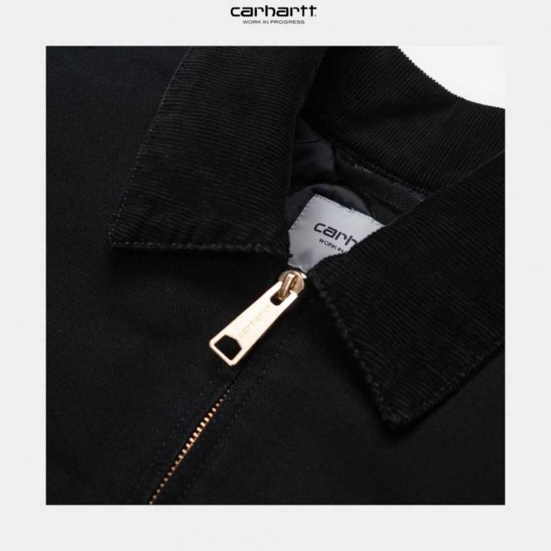 Carhartt Wip OG Detroit Jacket (Winter) Black (aged canvas) | IN0000085