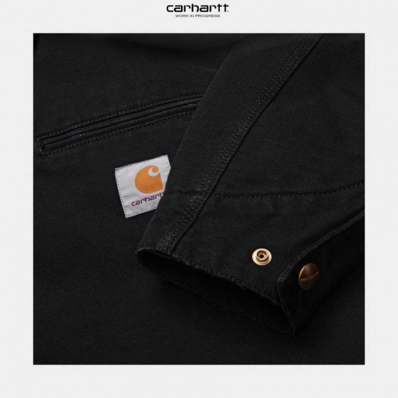 Carhartt Wip OG Detroit Jacket (Winter) Black (aged canvas) | IN0000085