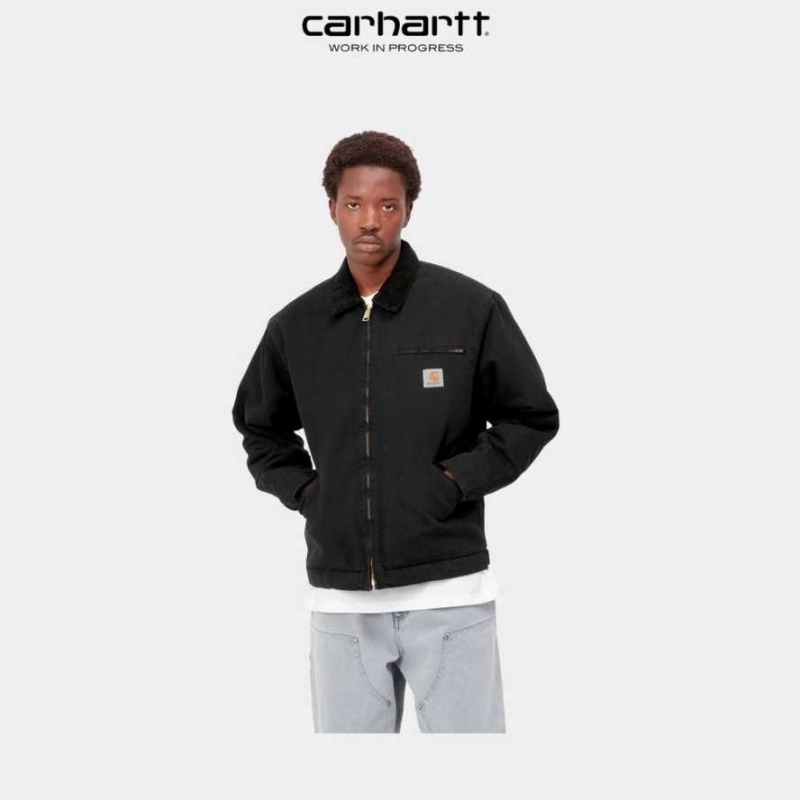 Carhartt Wip OG Detroit Jacket (Winter) Black (aged canvas) | IN0000085