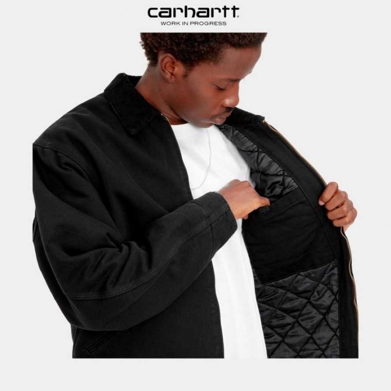 Carhartt Wip OG Detroit Jacket (Winter) Black (aged canvas) | IN0000085